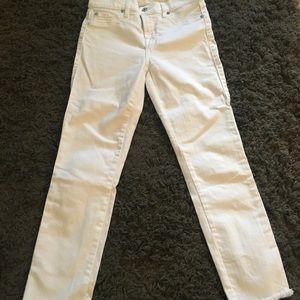 7 for all Mankind cropped white jeans